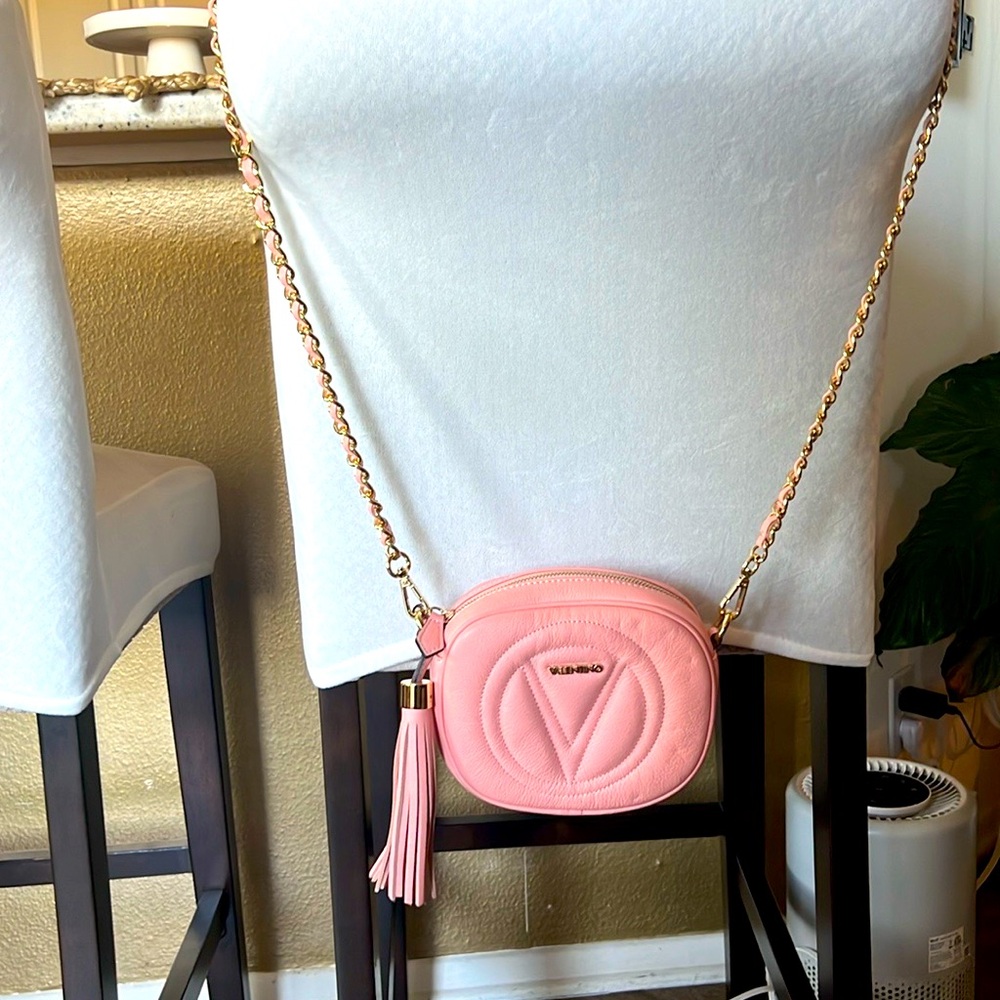Valentino Crossbody, leather pink handbag.